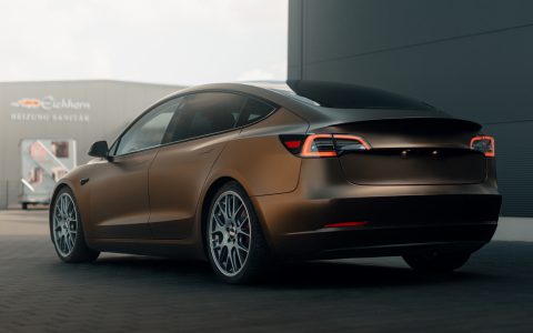 Tesla Model 3 - Matt Bond Gold